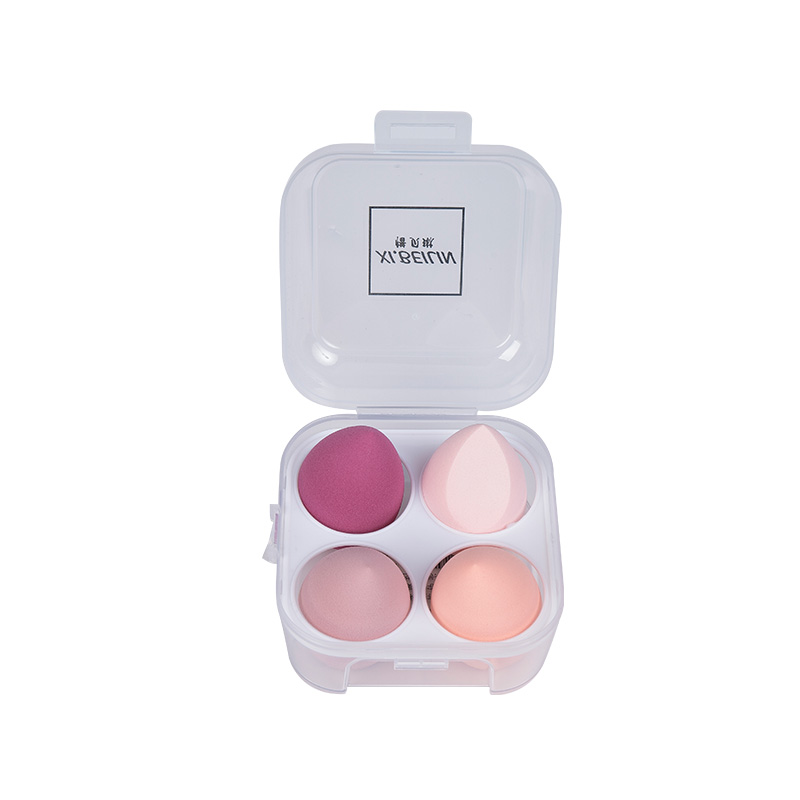 Juego de 4 esponjas de maquillaje para crema líquida y 1 mini esponja de maquillaje.