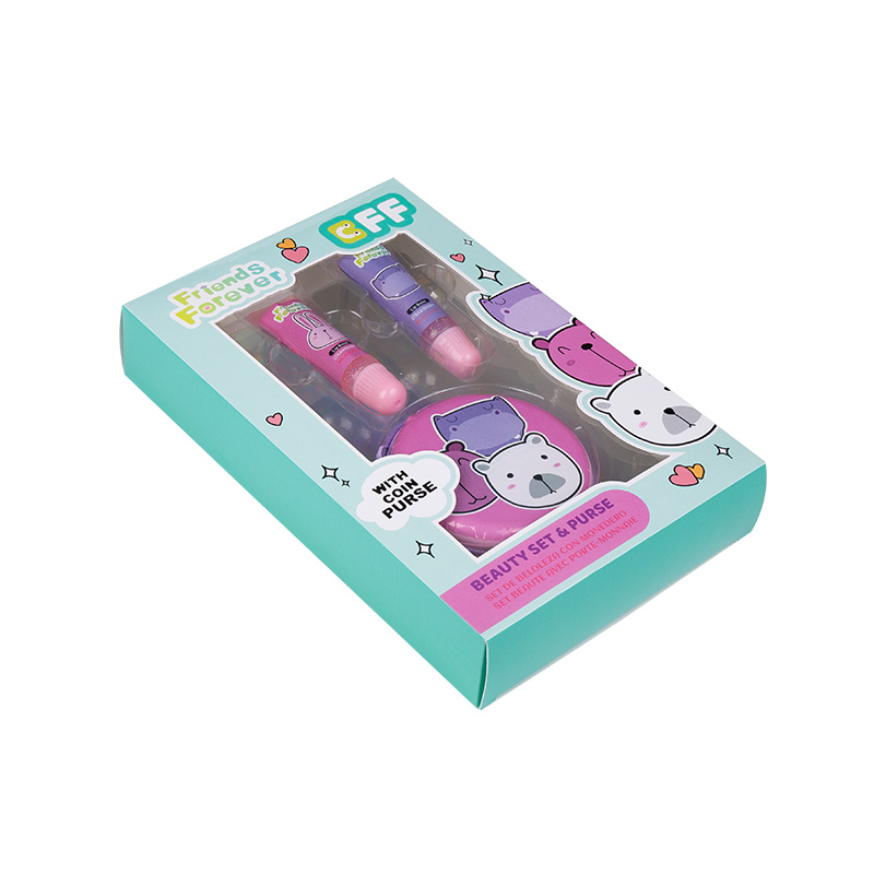 Juego de maquillaje infantil, Brillo de labios infantil en caja