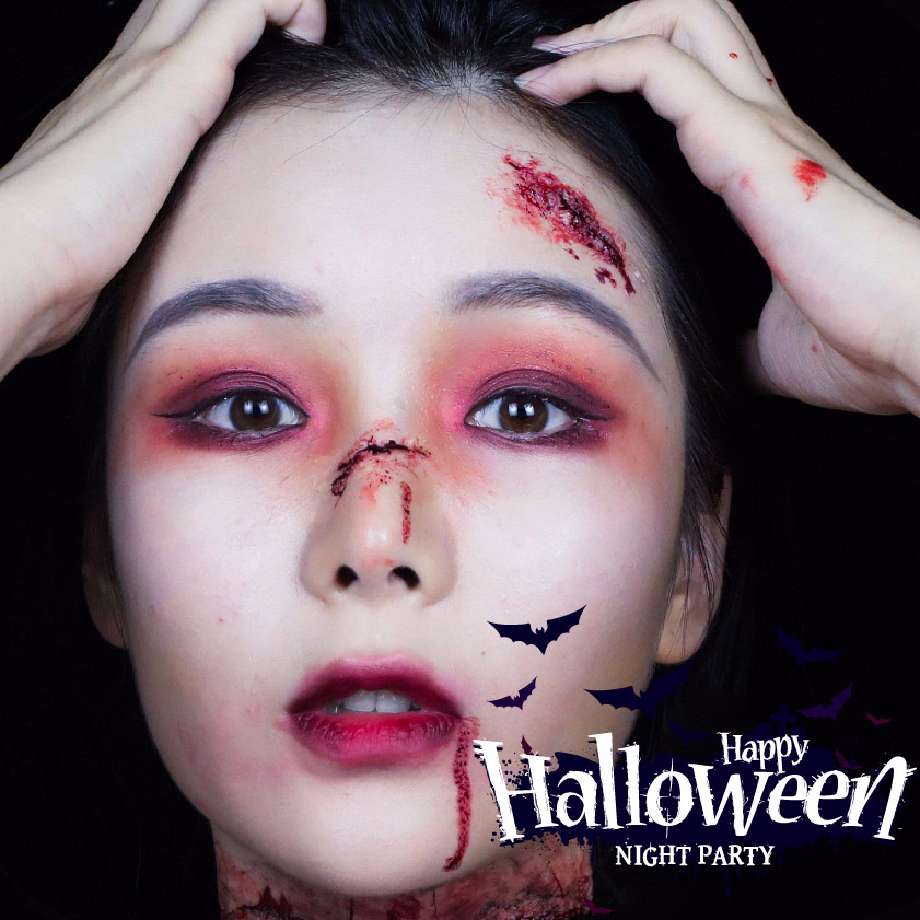 Todo lo que necesitas para una apariencia espeluznante: el kit facial de Halloween